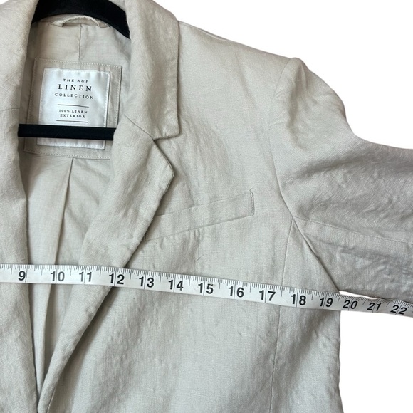 Abercrombie & Fitch Linen Collection Women's Tan Blazer- Size Small - Picture 9 of 10